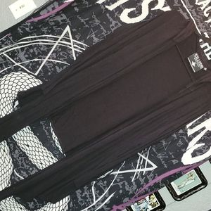 Long sleeve acolyte drape hoodie from Killstar. Black, XXL